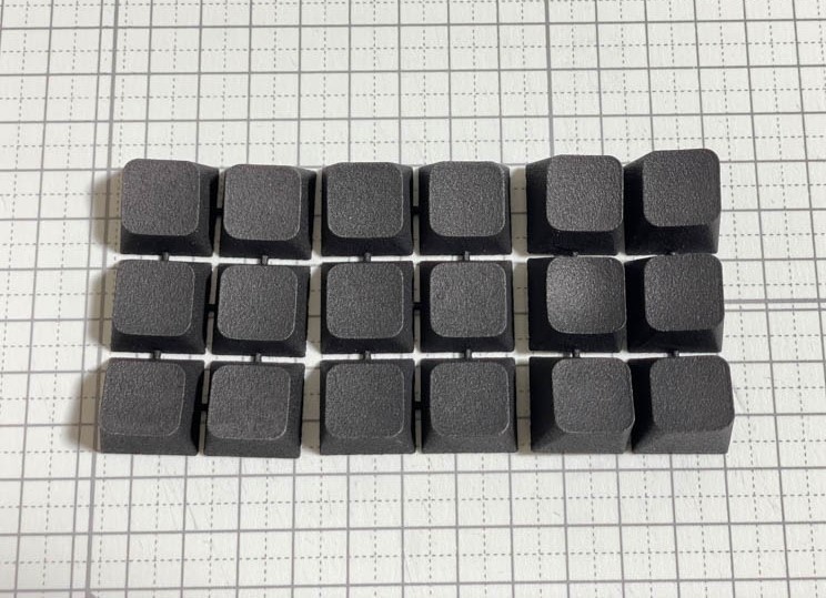 エルゴ風キーキャップ3Dモデルデータ mapocaps / 3D data of ergo style keycap