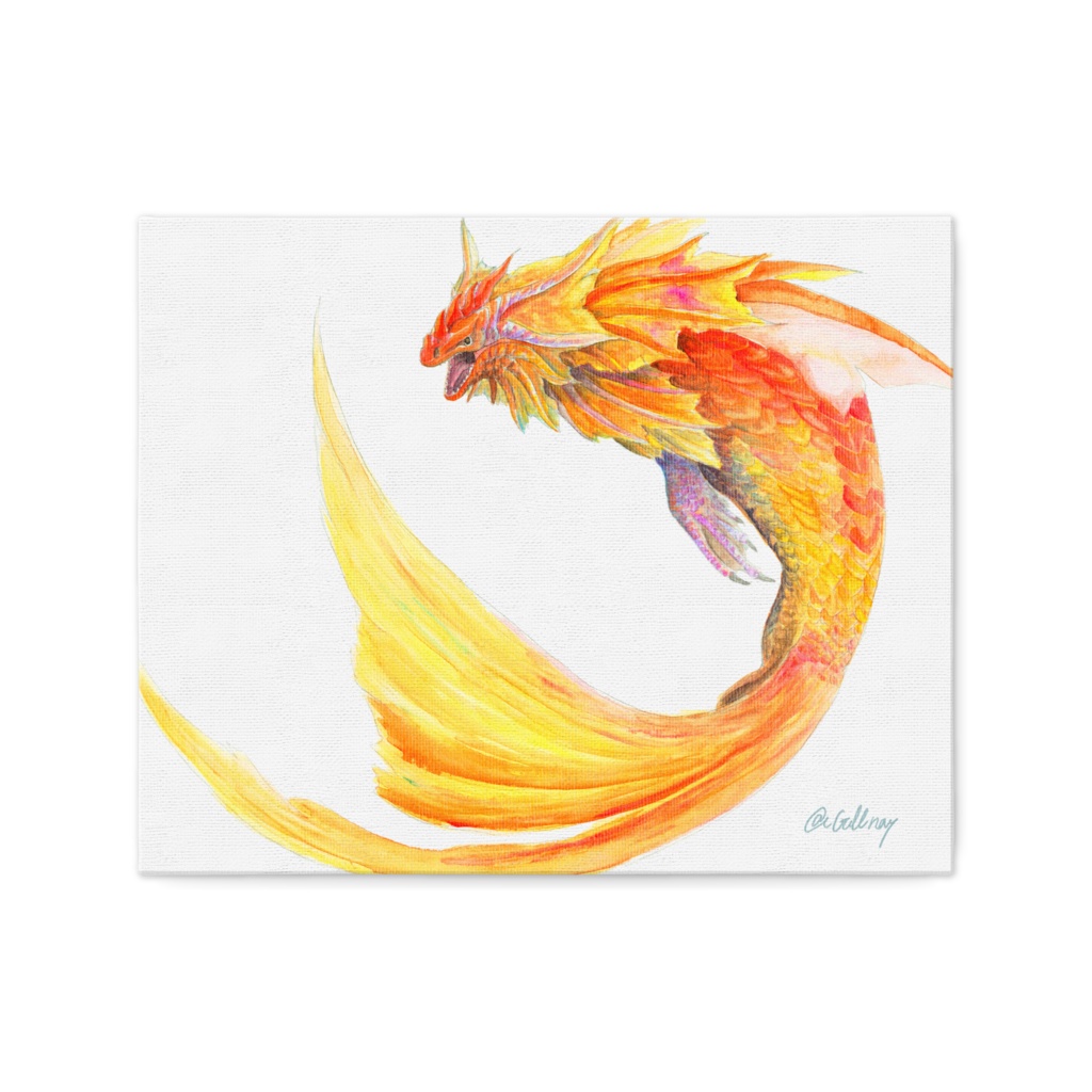 金魚竜の水彩画 キャンバスアート ｂｘ Booth