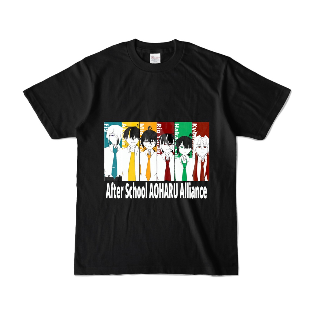 放課後青春同盟　Tシャツ(黒)