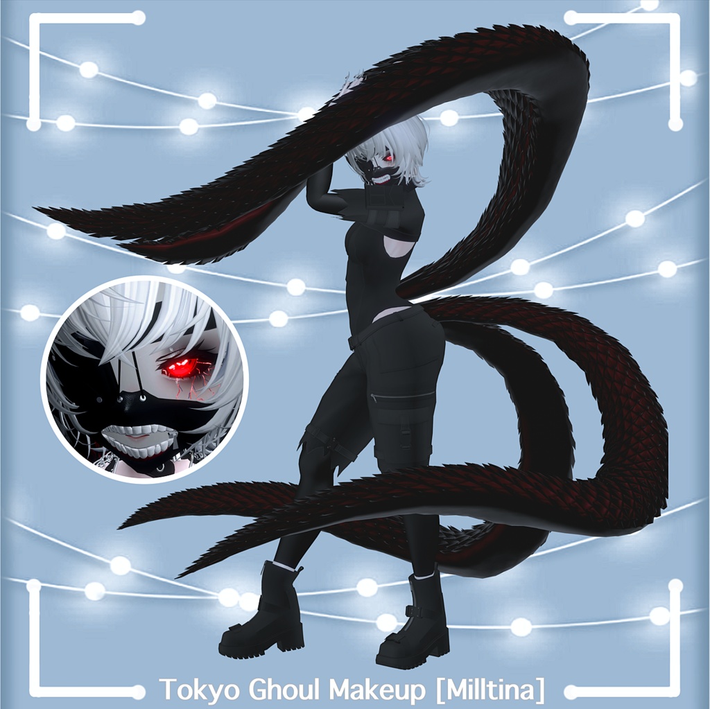 [K'C] ~ TokyoGhoul Makeup + BLENDSHAPE🩸✨ [MILLTINA Only]