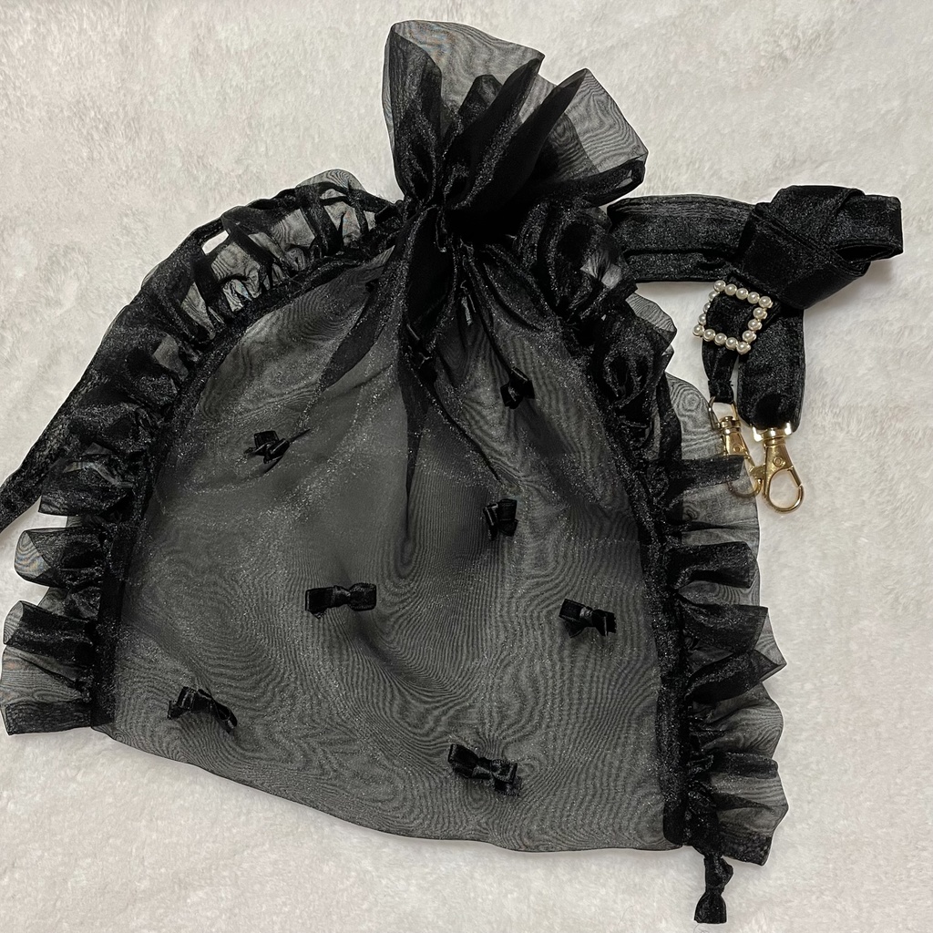 オーガンジー巾着バッグ