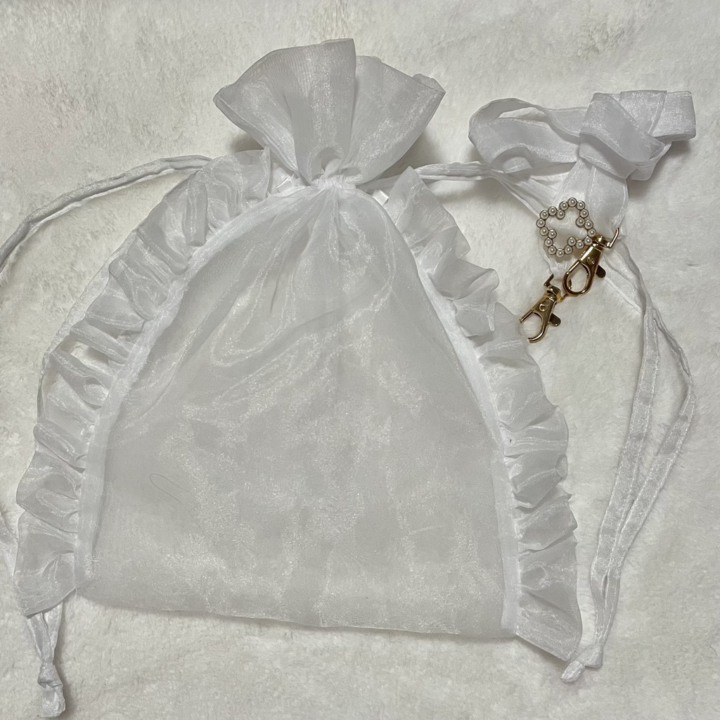 オーガンジー巾着バッグ