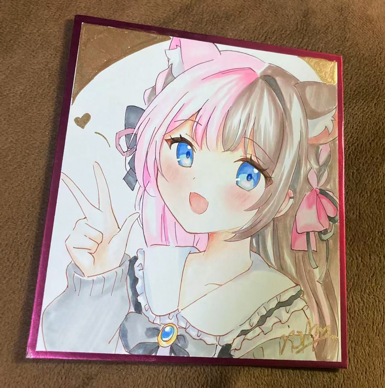 【期間限定セール】【直筆色紙】ひにゃーの②