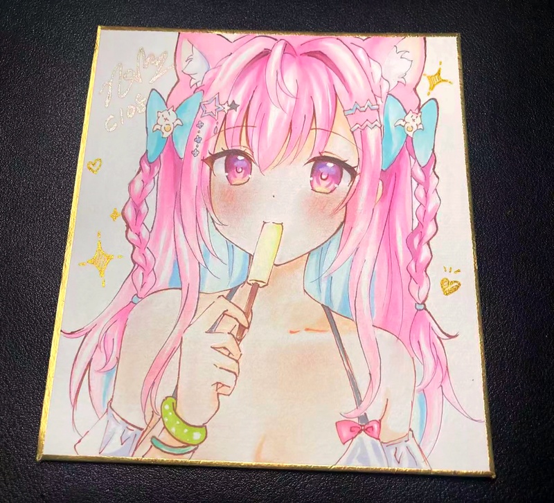 【直筆色紙】さくにゃん