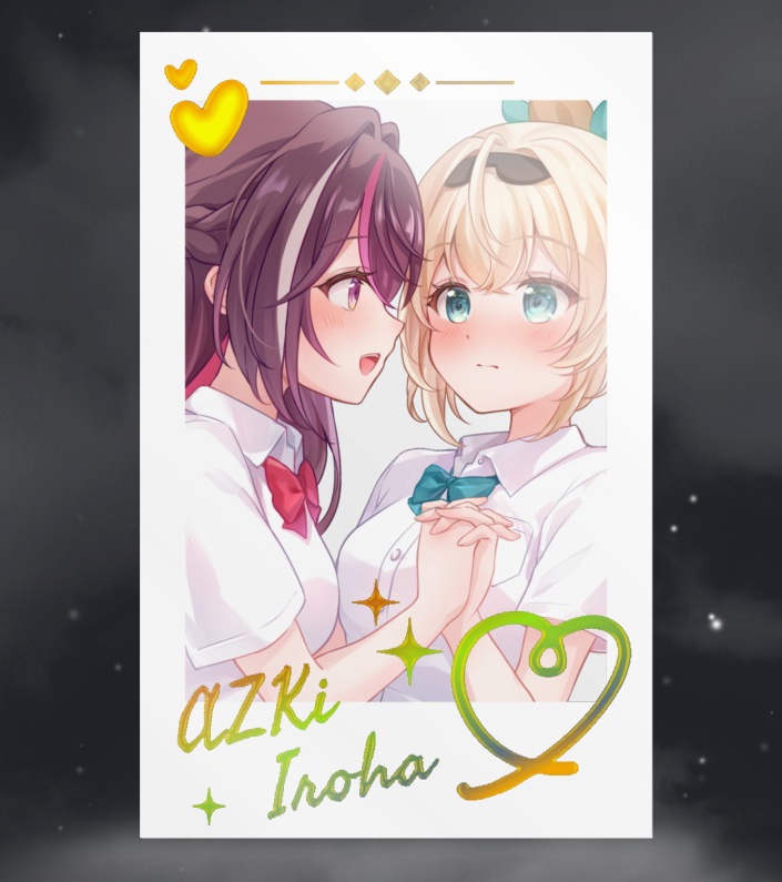 【ホロクル12th】あずいろ箔押しチェキ風カード（受注生産）