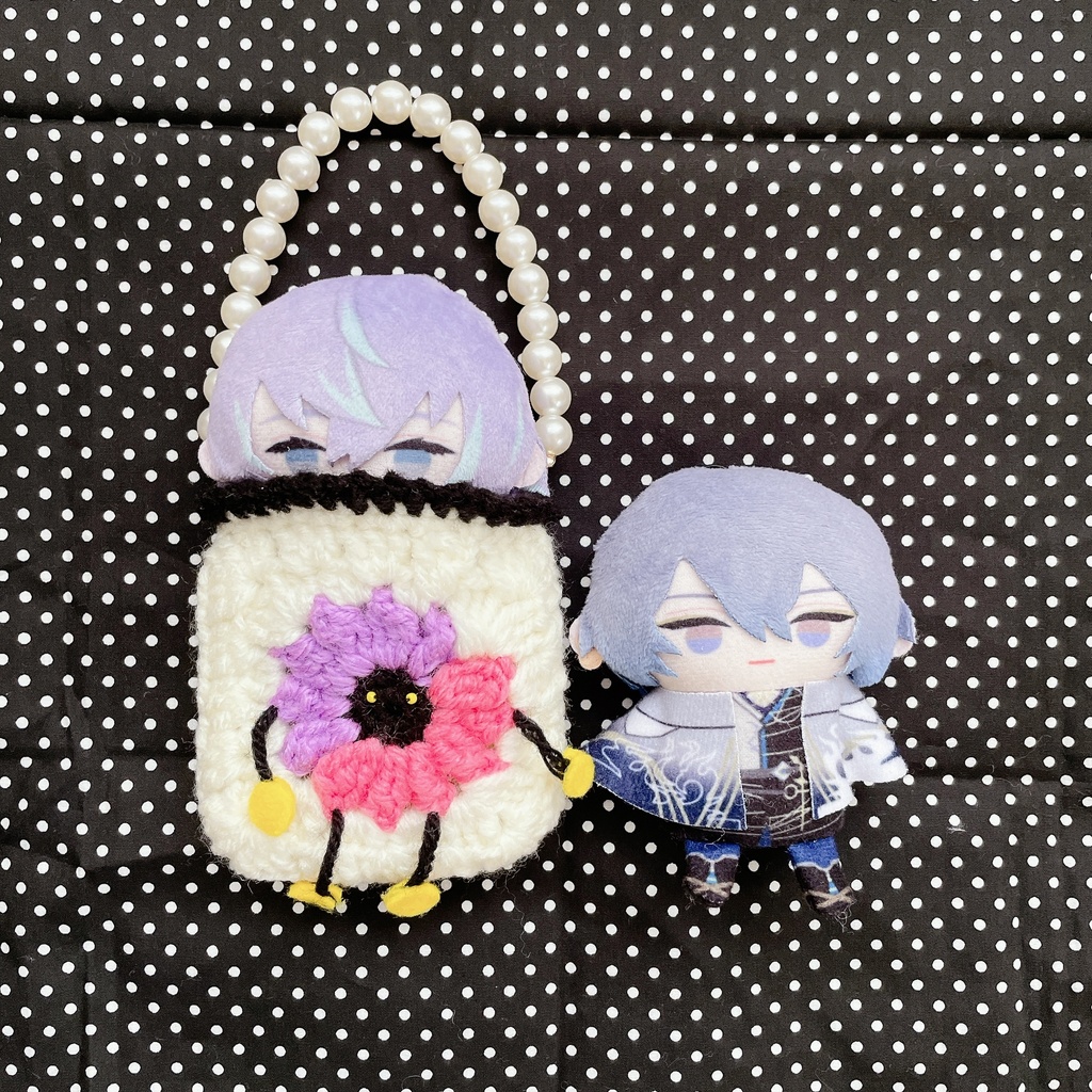 フワクル小物入れ【アイボリー/ブラック】