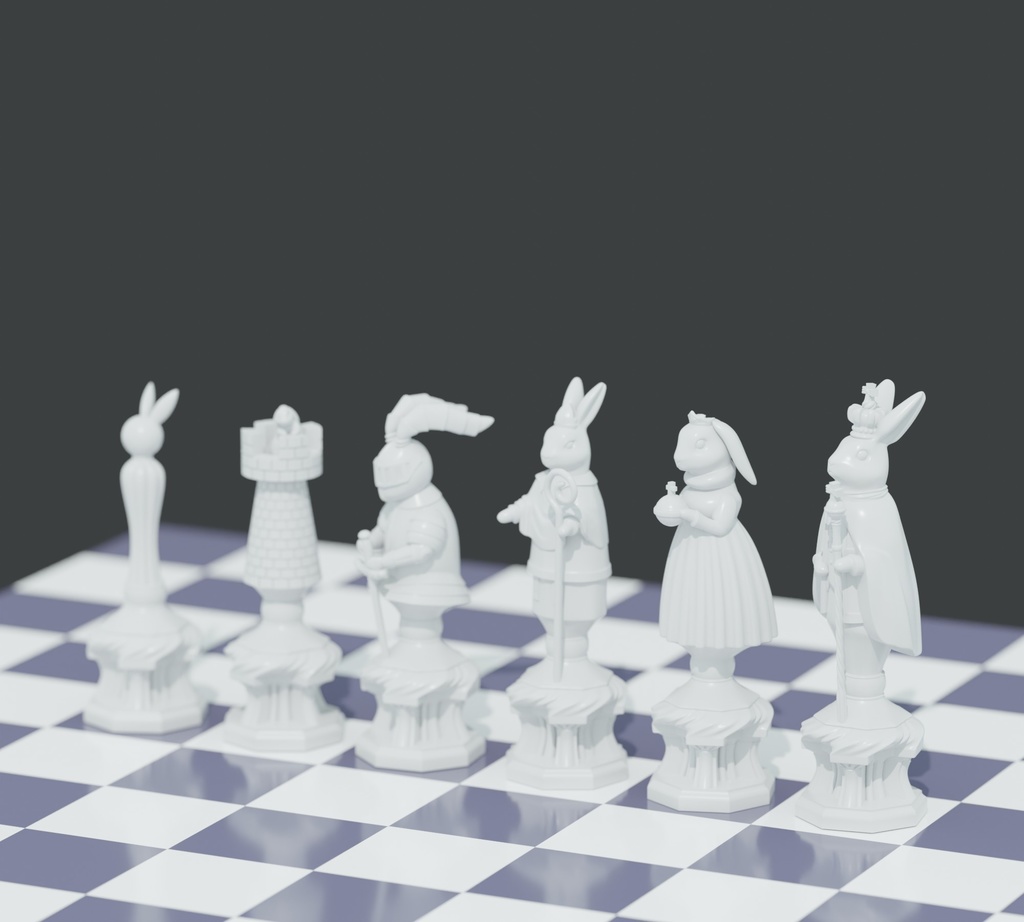 【STLファイルセット】Rabbit Chess Ⅱ Helios
