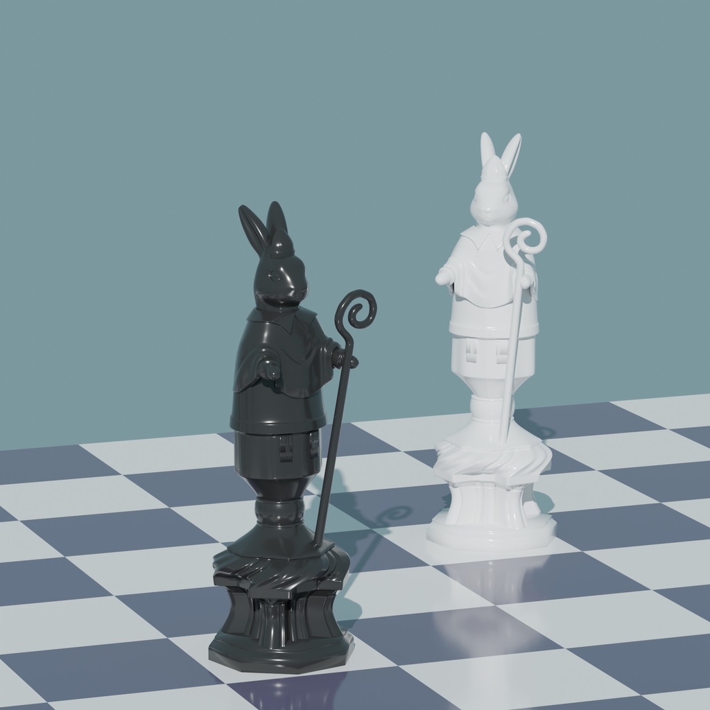 【STLファイルセット】Rabbit Chess Ⅱ Helios