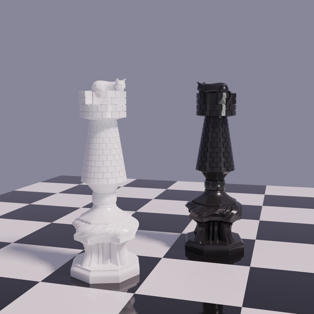 【FBXデータセット】Cat Chess