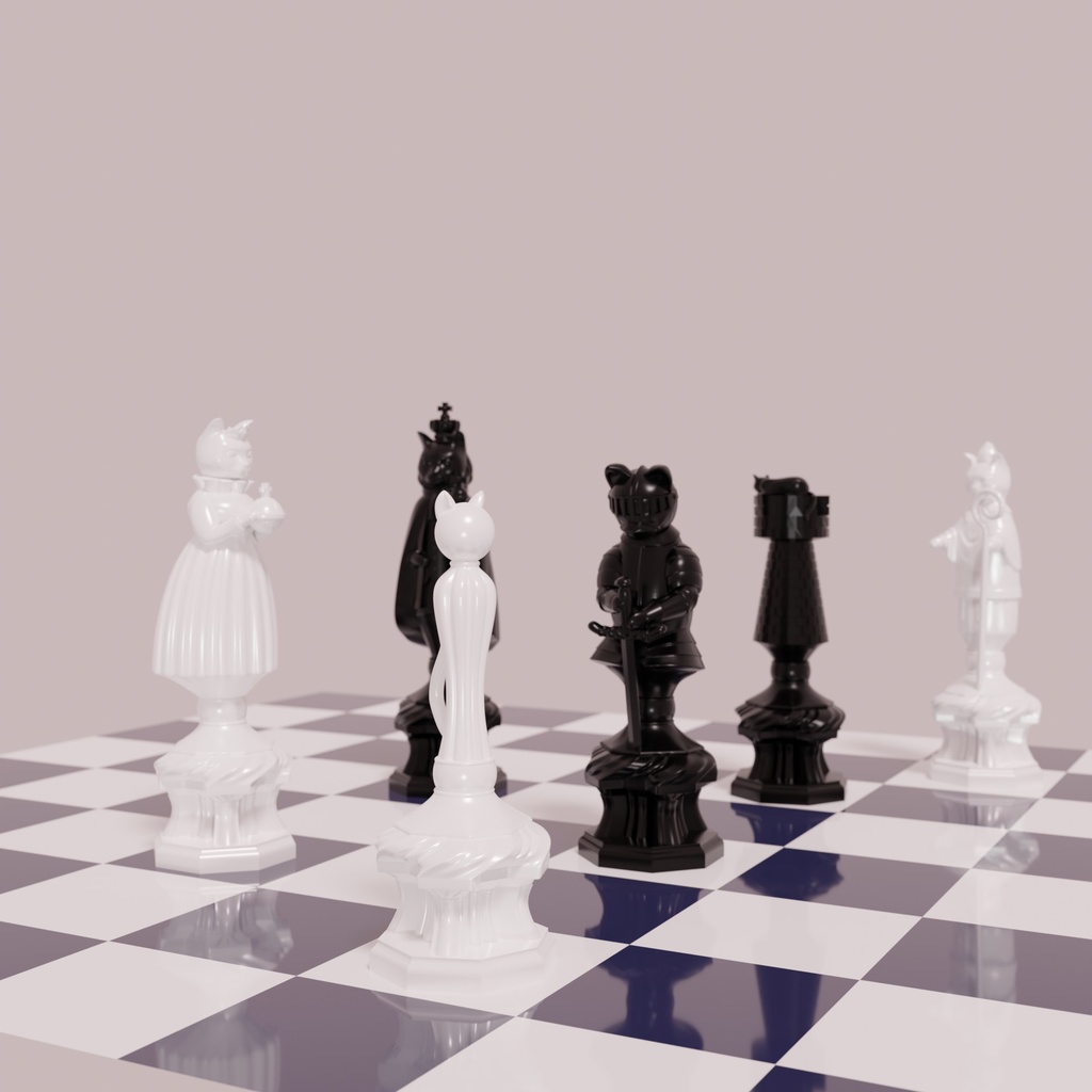 【FBXデータセット】Cat Chess