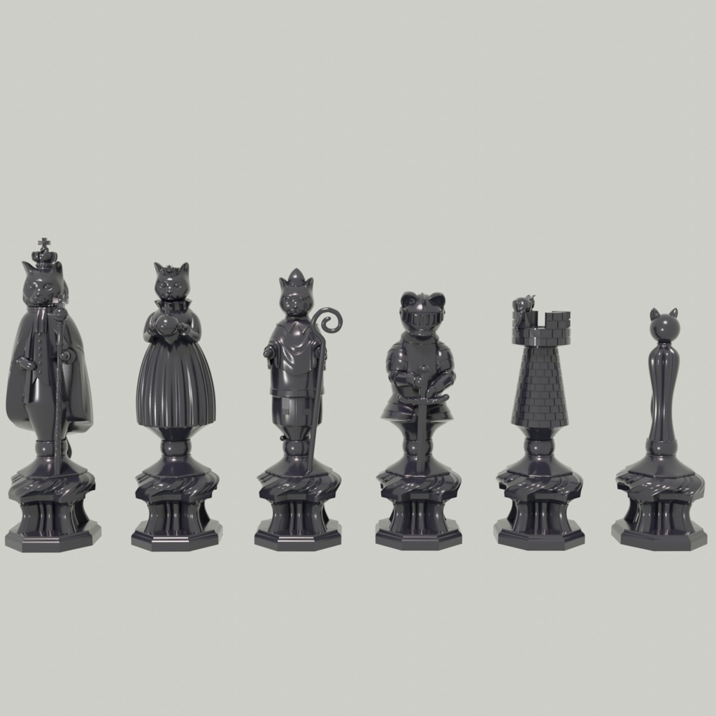 【FBXデータセット】Cat Chess