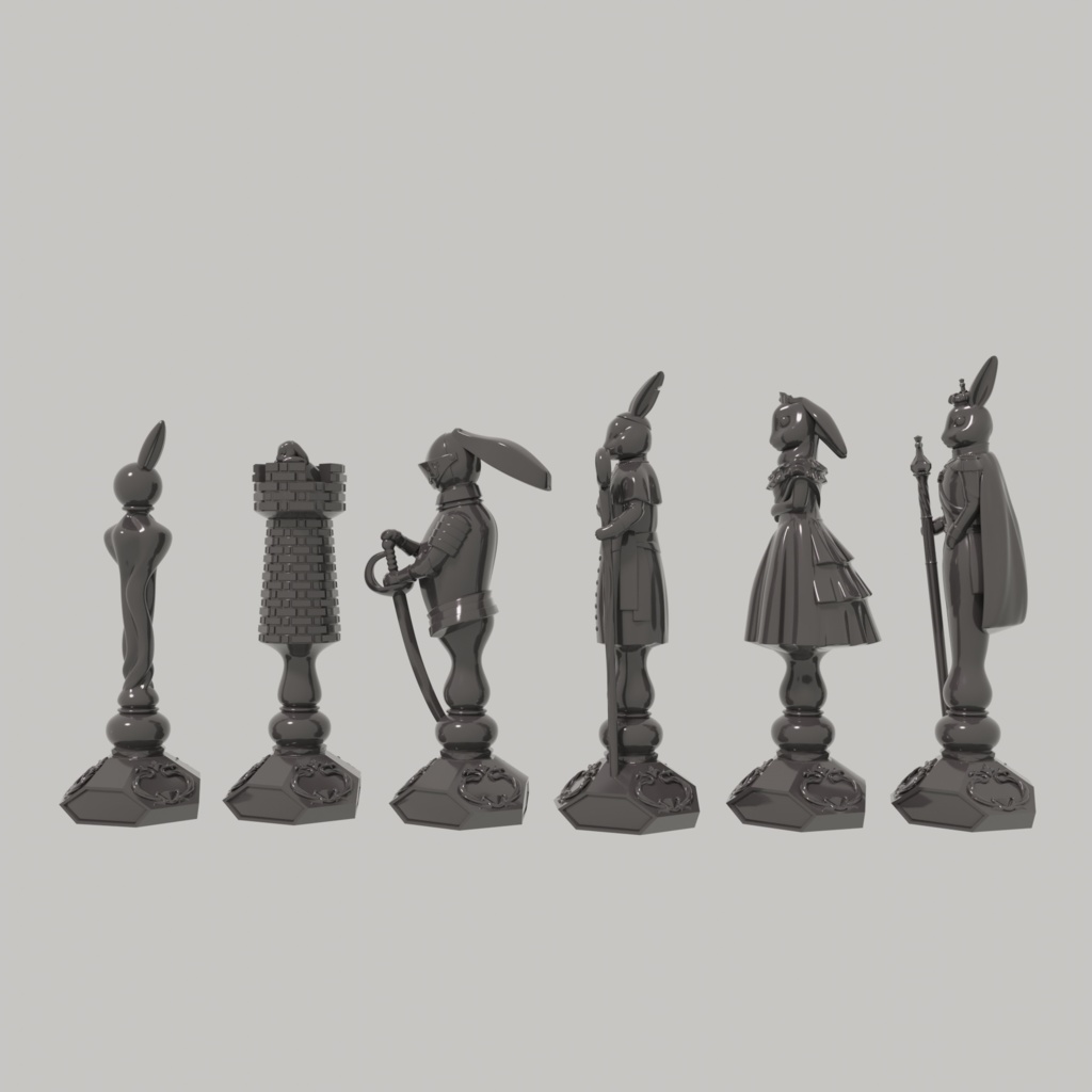 【STLファイルセット】ラビットチェスⅢ