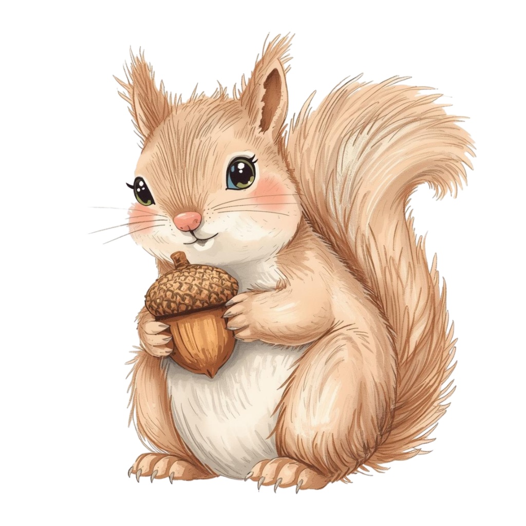 やさしい色鉛筆風 かわいい動物クリップアートセット(全10種類)|PNG透過素材