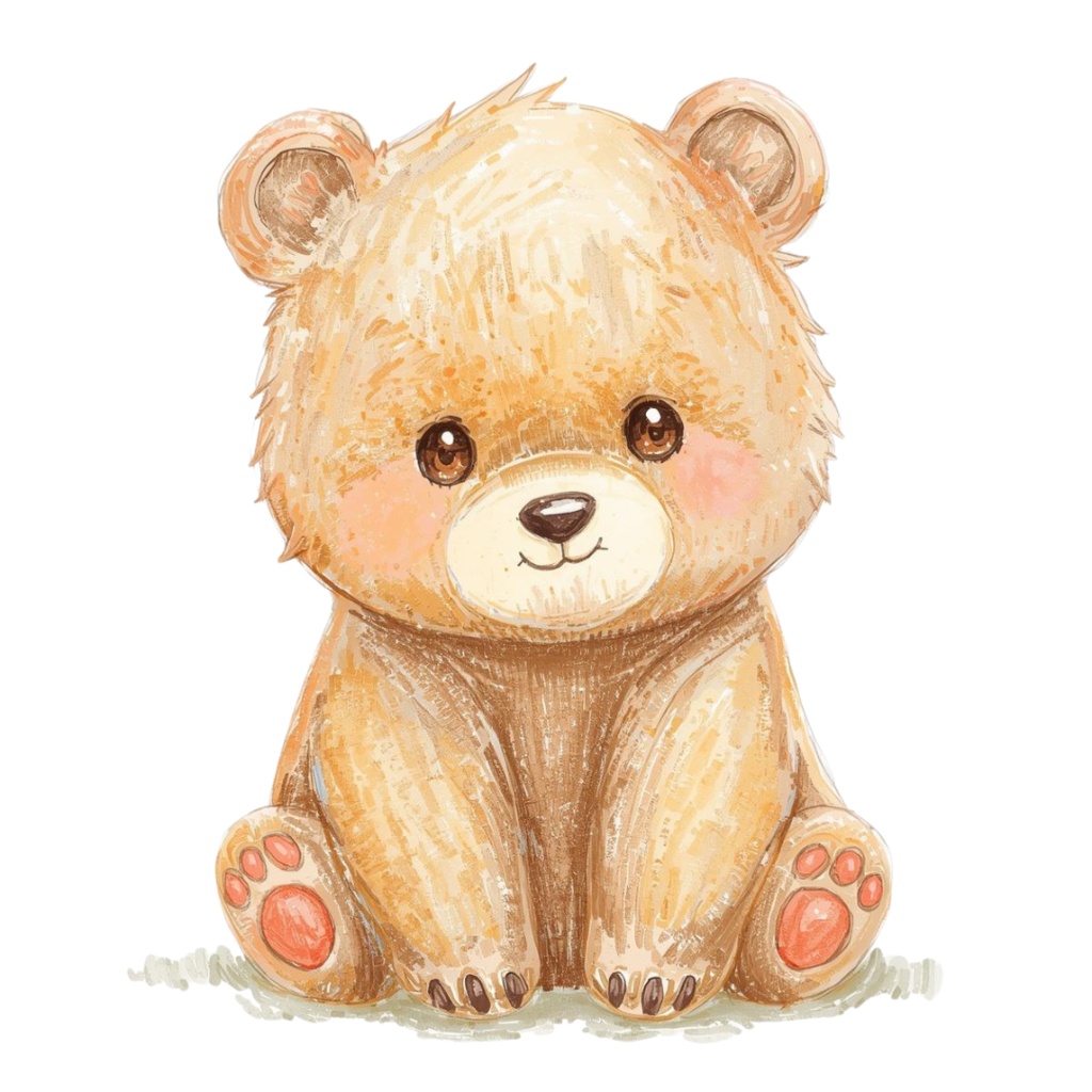 やさしい色鉛筆風 かわいい動物クリップアートセット(全10種類)|PNG透過素材