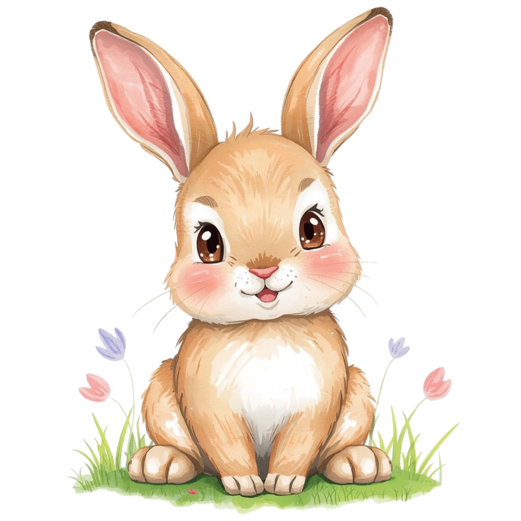 やさしい色鉛筆風 かわいい動物クリップアートセット(全10種類)|PNG透過素材