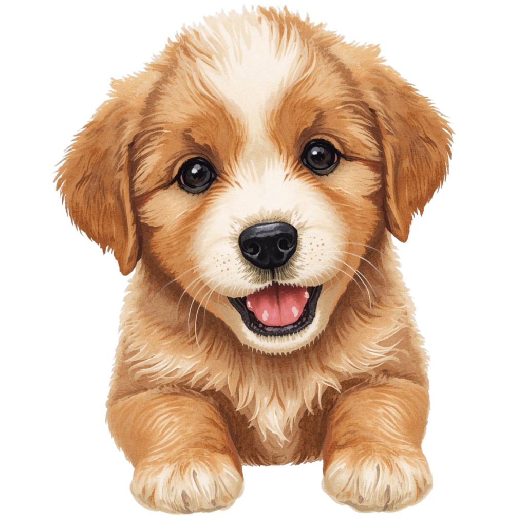 やさしい色鉛筆風 かわいい動物クリップアートセット(全10種類)|PNG透過素材