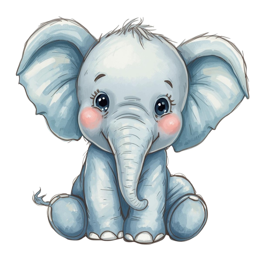 やさしい色鉛筆風 かわいい動物クリップアートセット(全10種類)|PNG透過素材