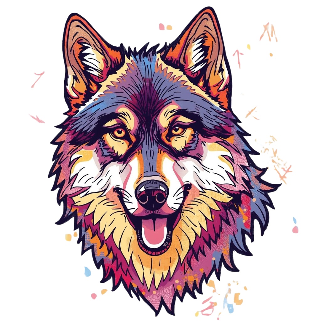 色んな表情のオオカミのクリップアートセット(全30種類)|PNG透過素材