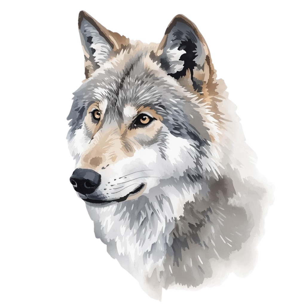 色んな表情のオオカミのクリップアートセット(全30種類)|PNG透過素材