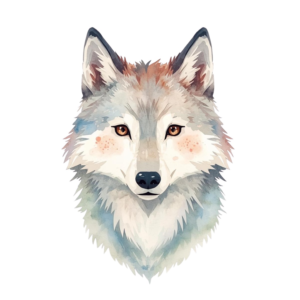 色んな表情のオオカミのクリップアートセット(全30種類)|PNG透過素材