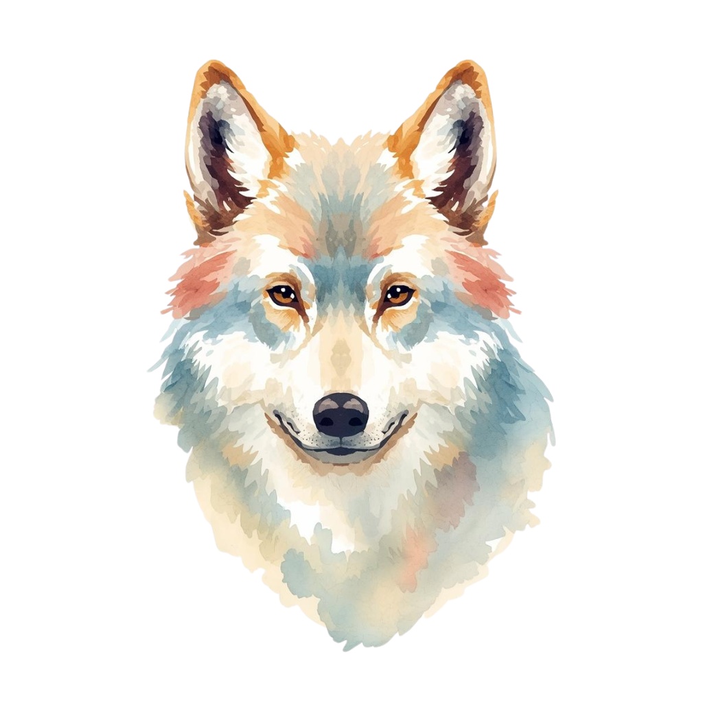 色んな表情のオオカミのクリップアートセット(全30種類)|PNG透過素材