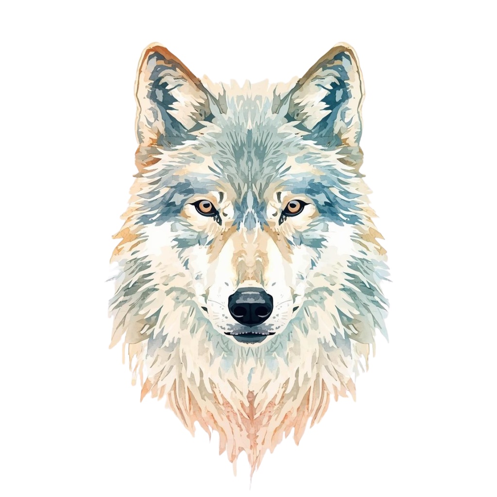 色んな表情のオオカミのクリップアートセット(全30種類)|PNG透過素材