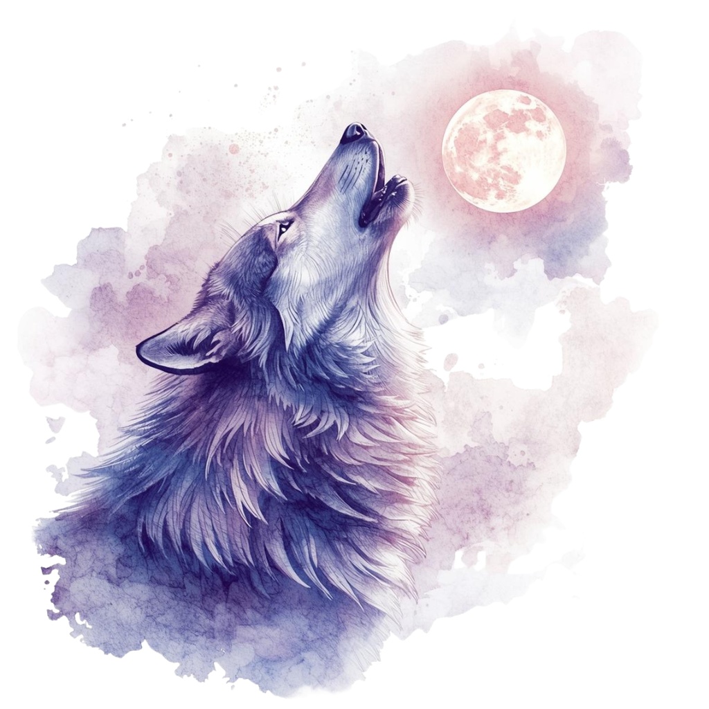 色んな表情のオオカミのクリップアートセット(全30種類)|PNG透過素材