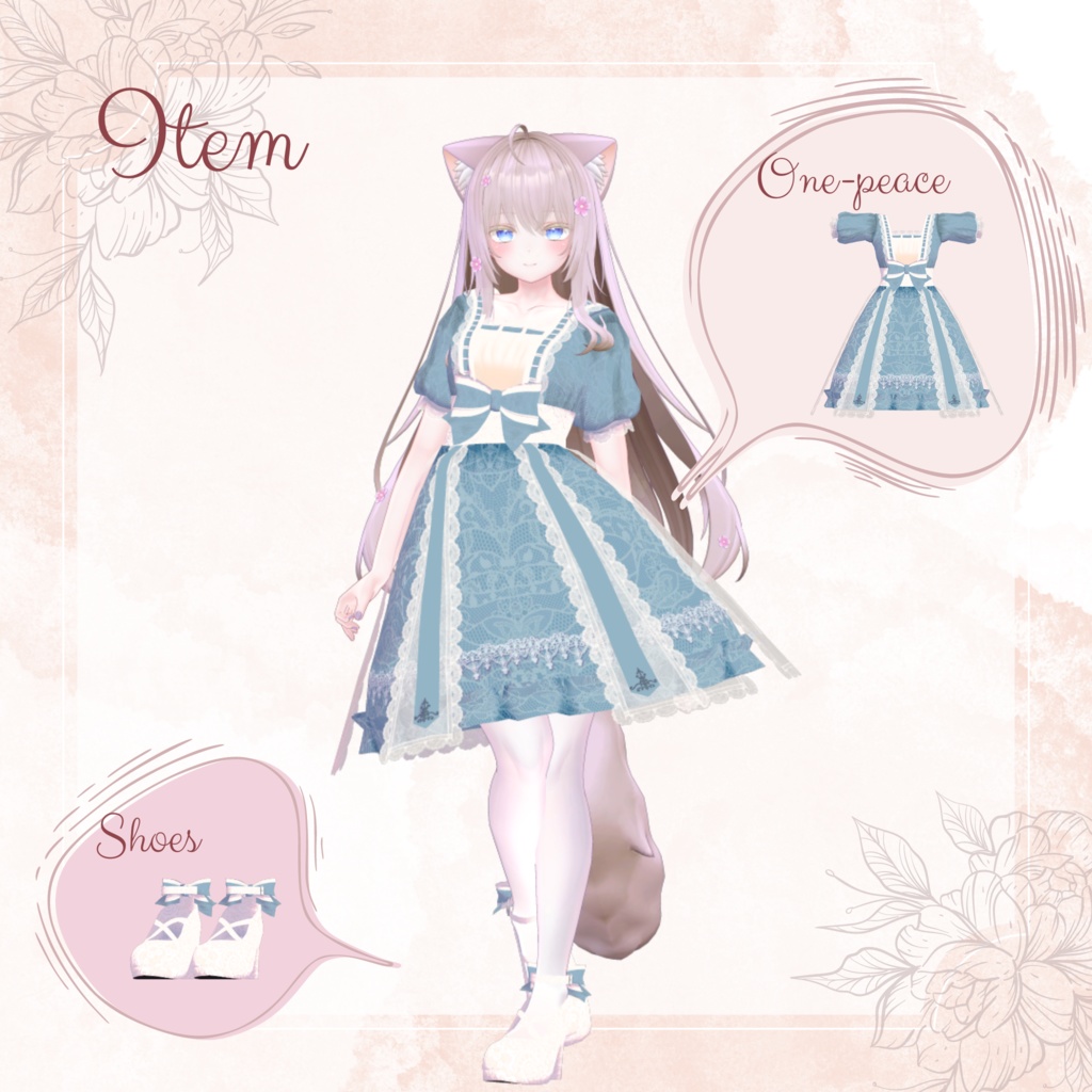 リボンレースワンピース【萌対応】