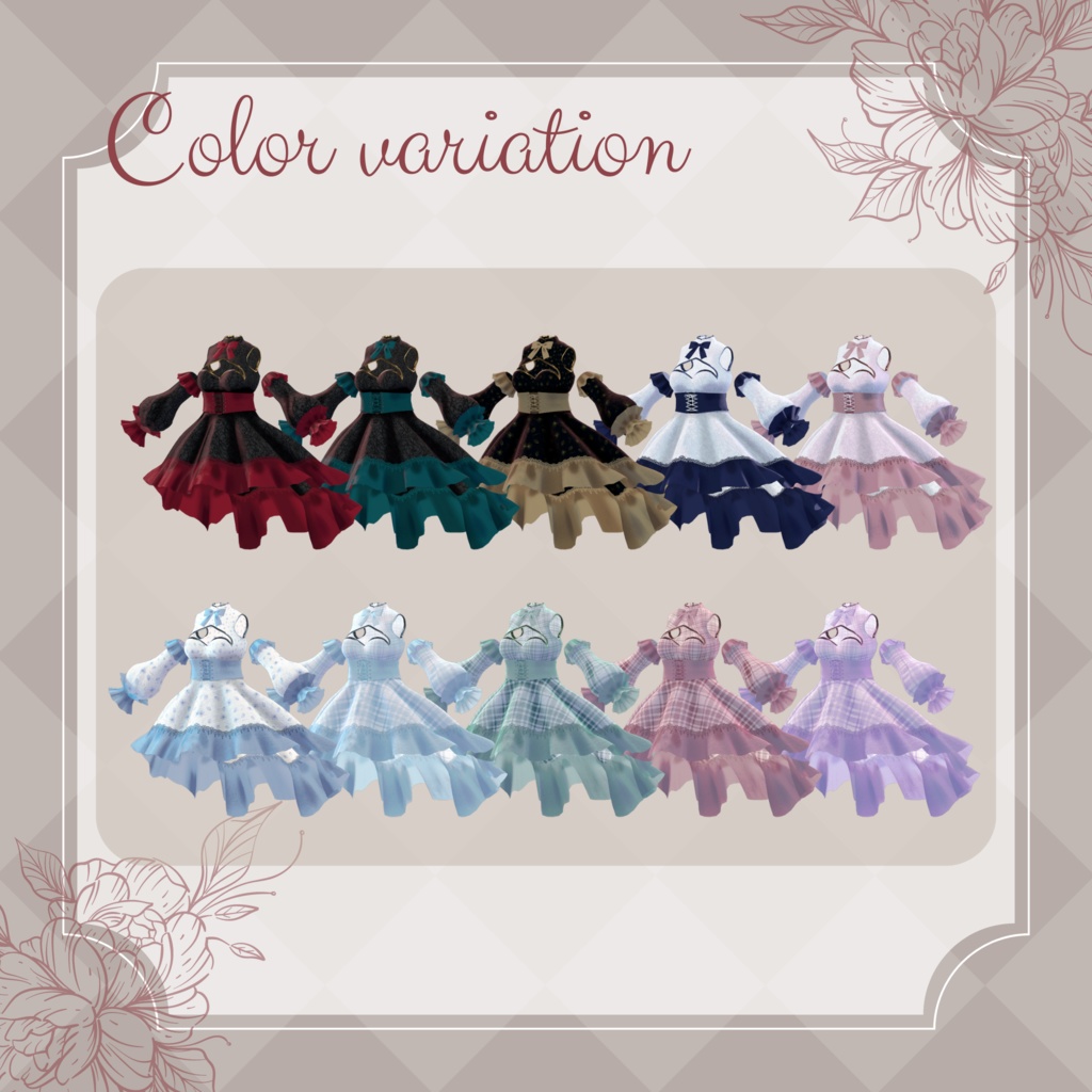 【フレア対応 ※旧バージョン】コルセット付スイートハートネックフィッシュテールドレス