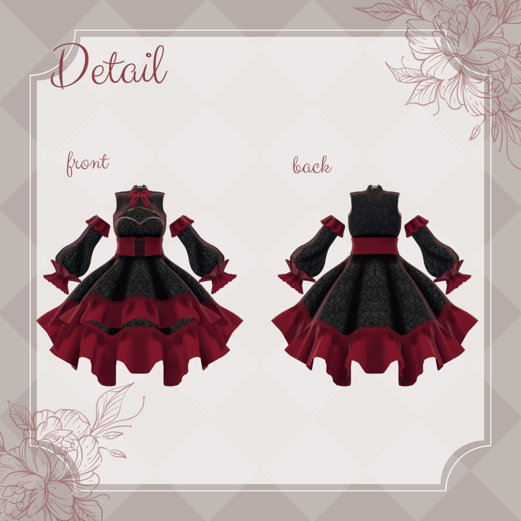 【フレア対応 ※旧バージョン】コルセット付スイートハートネックフィッシュテールドレス