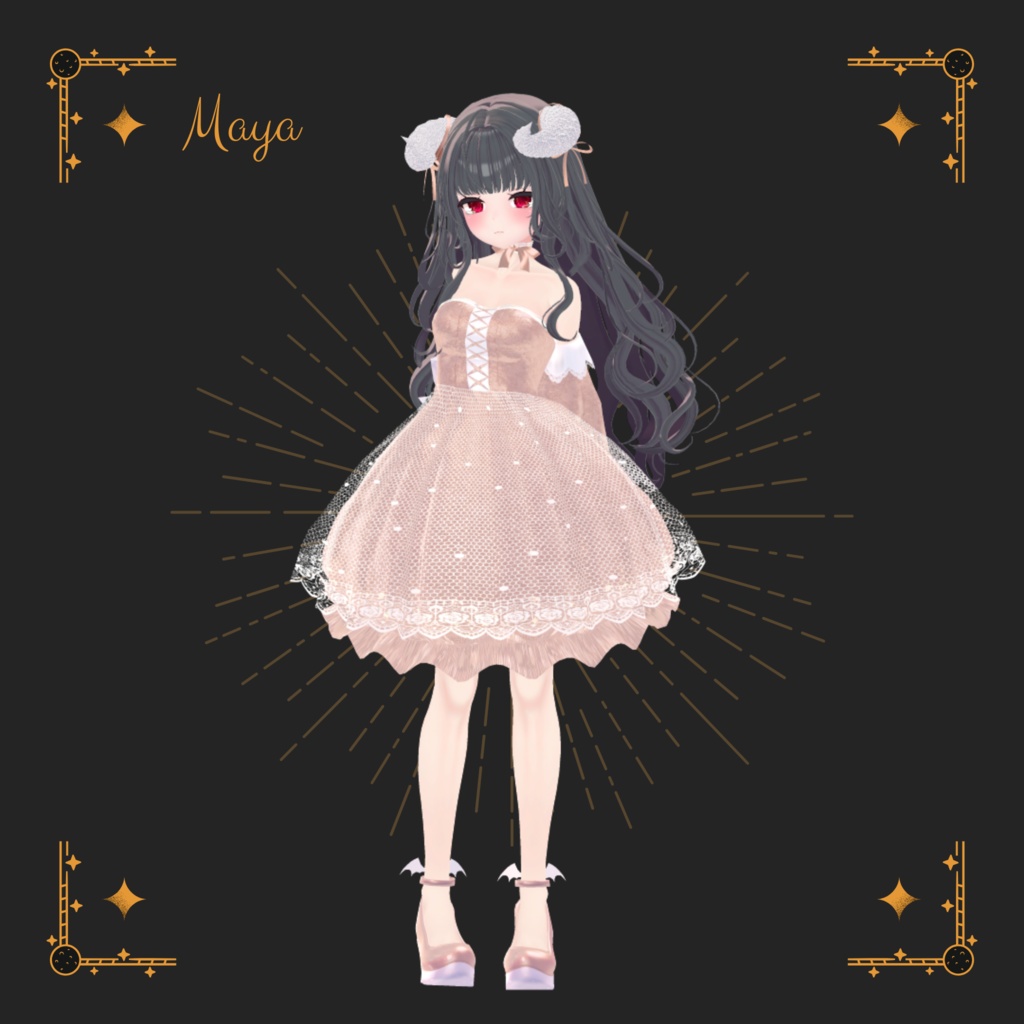 小悪魔ドレス -sweet little demon dress-【10アバター対応】