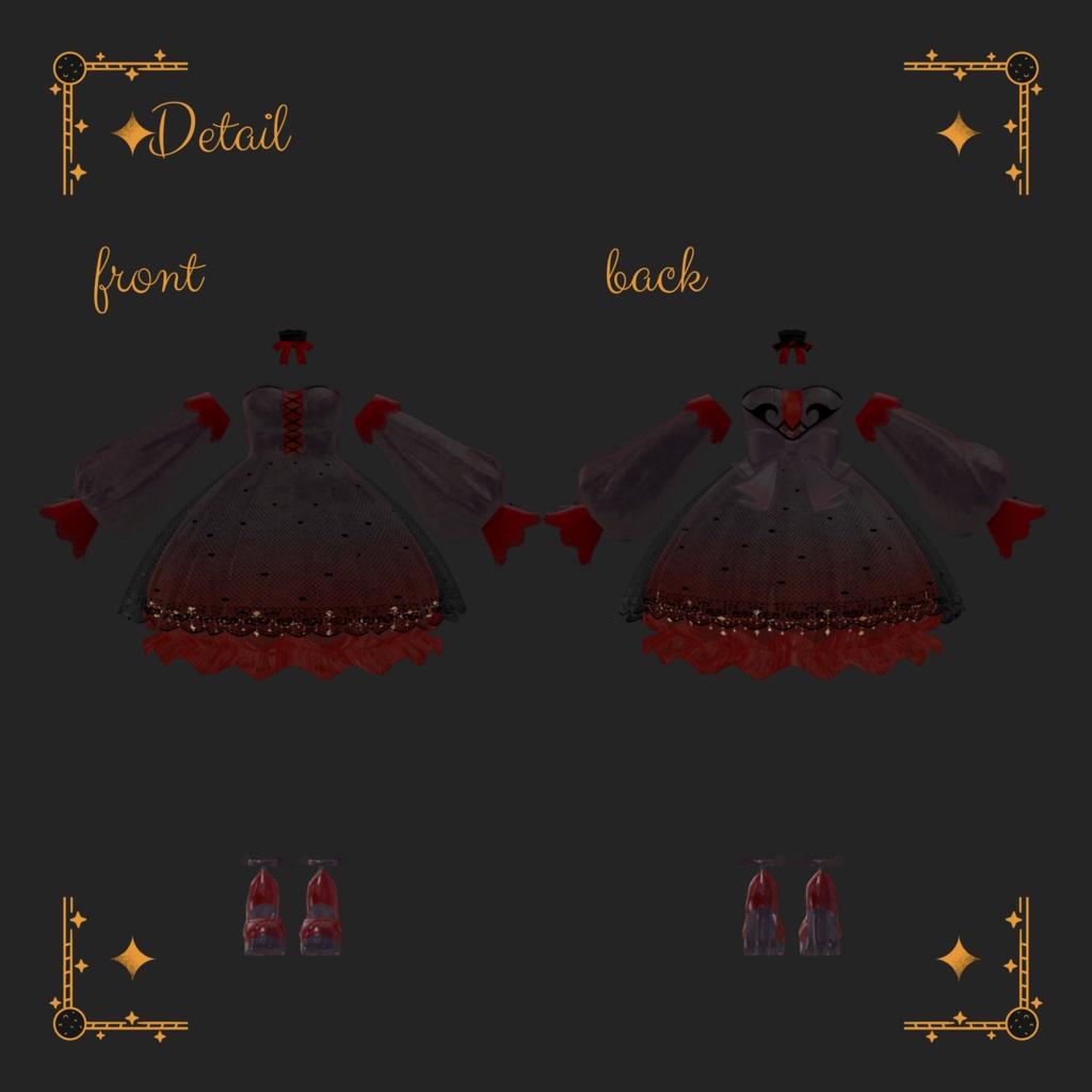 小悪魔ドレス -sweet little demon dress-【10アバター対応】