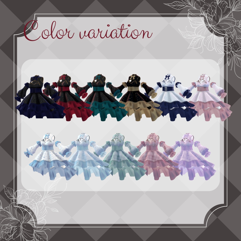 【マヌカ対応】コルセット付スイートハートネックフィッシュテールドレス