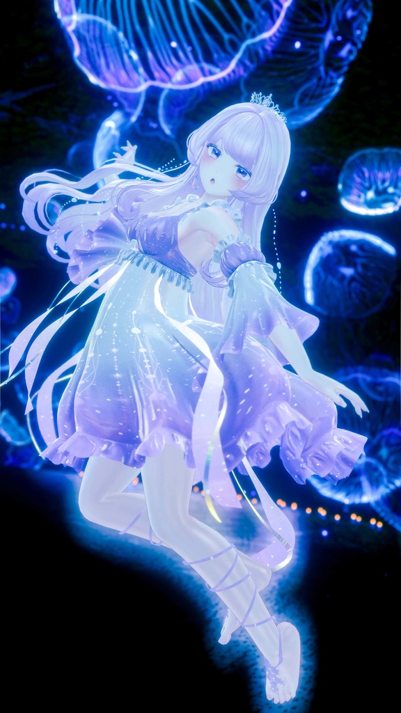 【複数アバター対応】Glowing Marine Jellies
