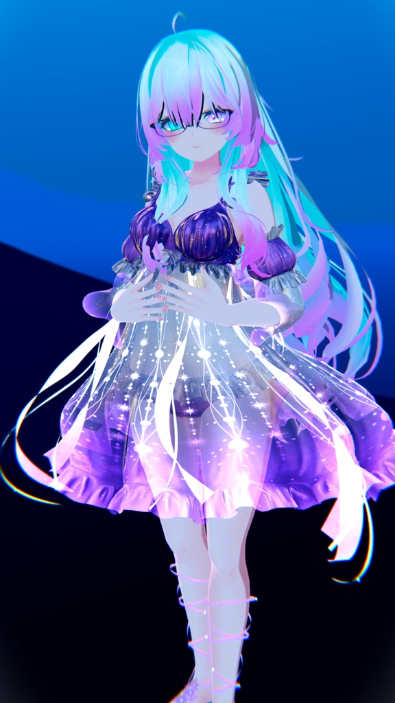 【複数アバター対応】Glowing Marine Jellies