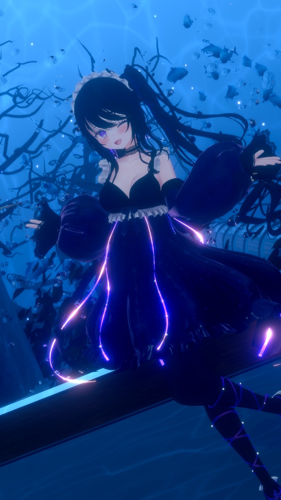 【複数アバター対応】Glowing Marine Jellies