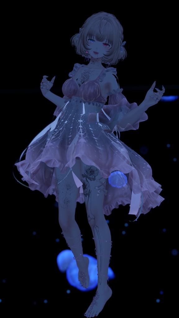 【複数アバター対応】Glowing Marine Jellies