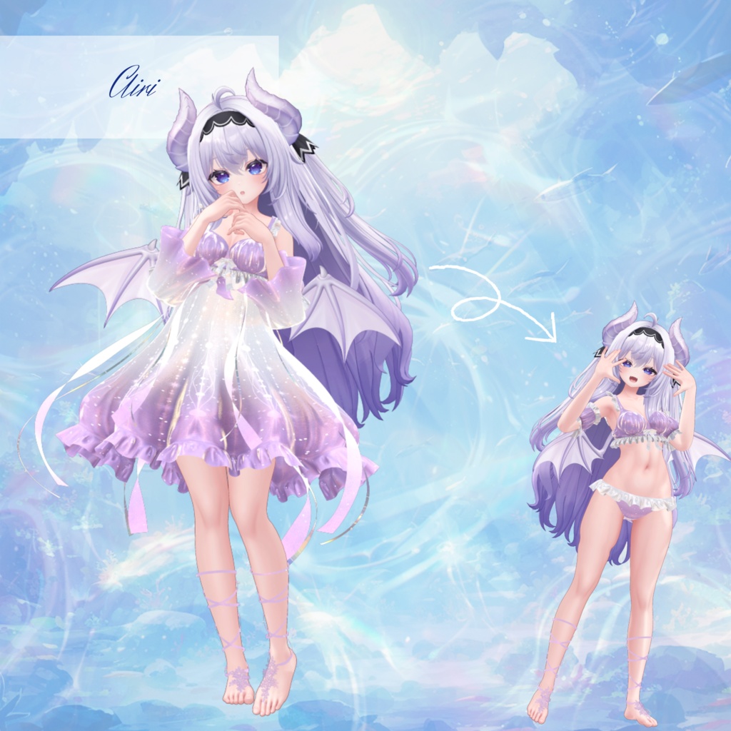 【複数アバター対応】Glowing Marine Jellies