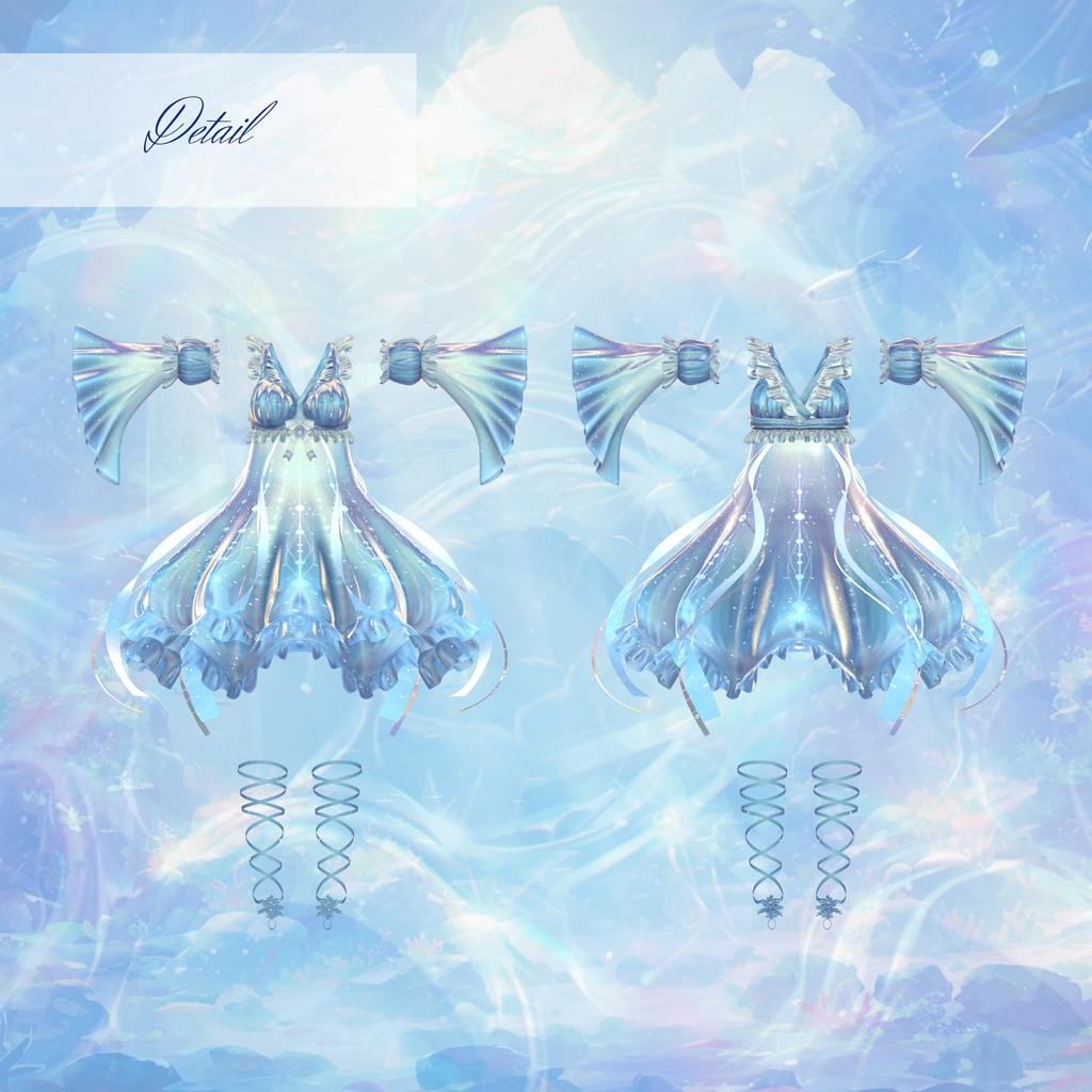 【複数アバター対応】Glowing Marine Jellies