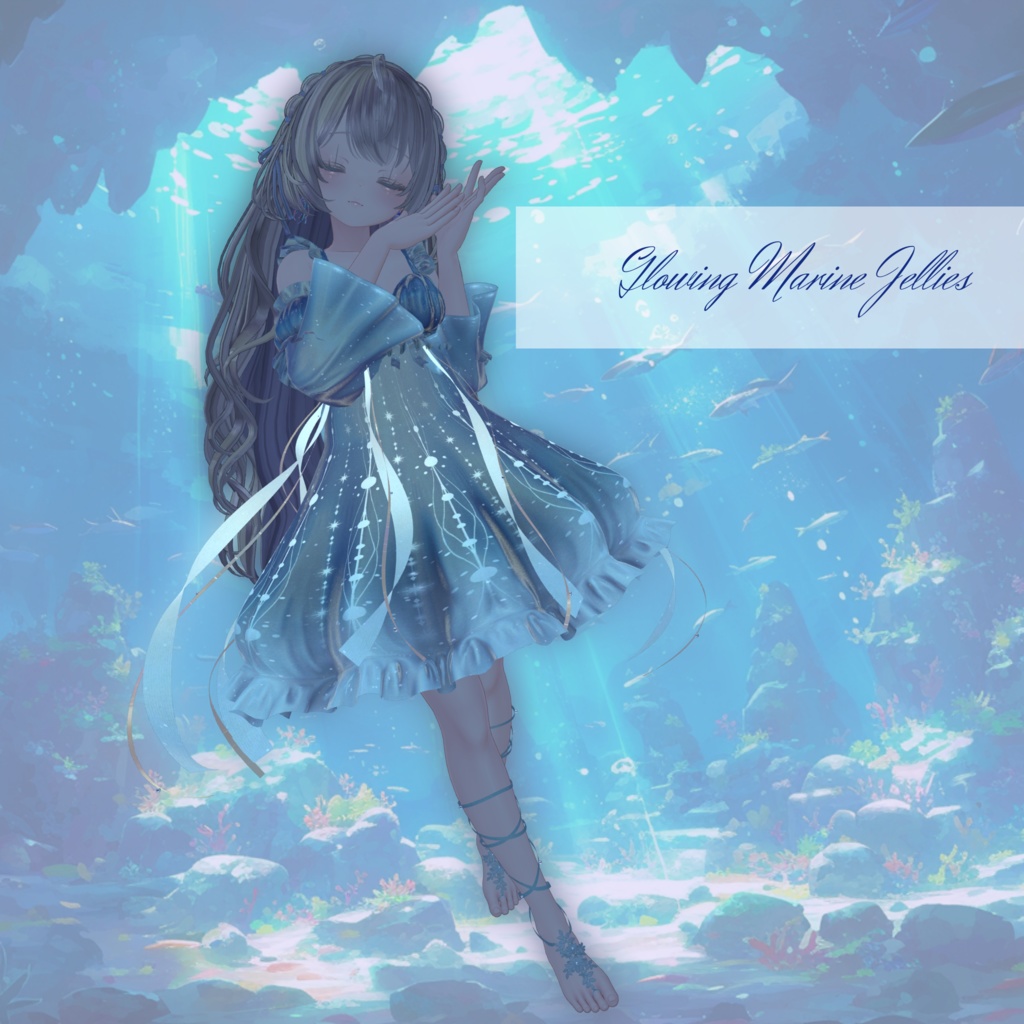 【複数アバター対応】Glowing Marine Jellies