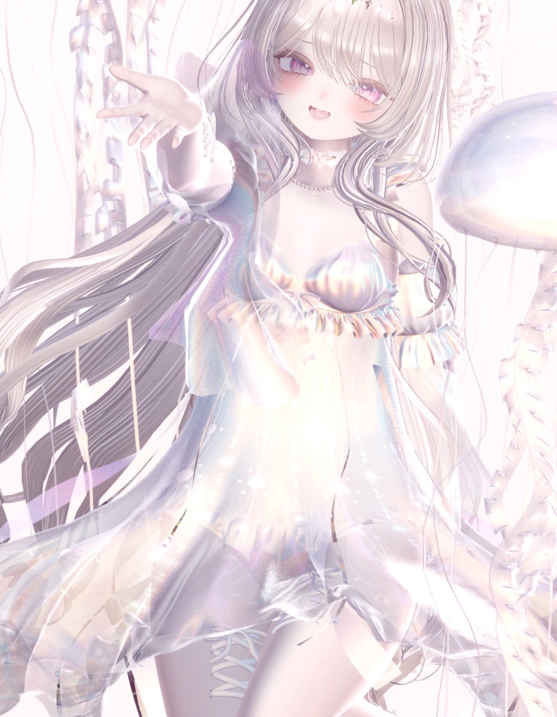 【複数アバター対応】Glowing Marine Jellies