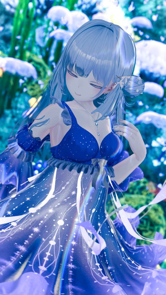 【複数アバター対応】Glowing Marine Jellies