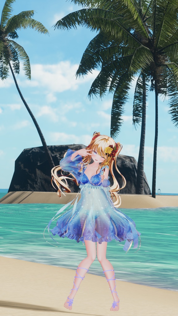 【複数アバター対応】Glowing Marine Jellies