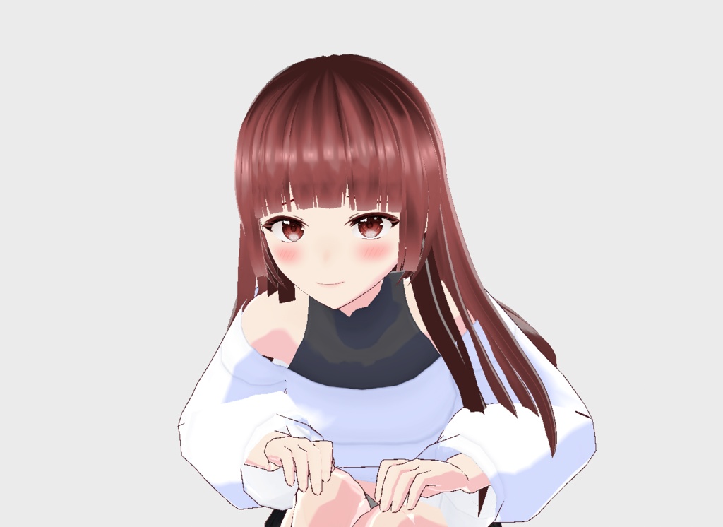 Princess Hair Texture w/ Gradient Bangs [Greyscale]