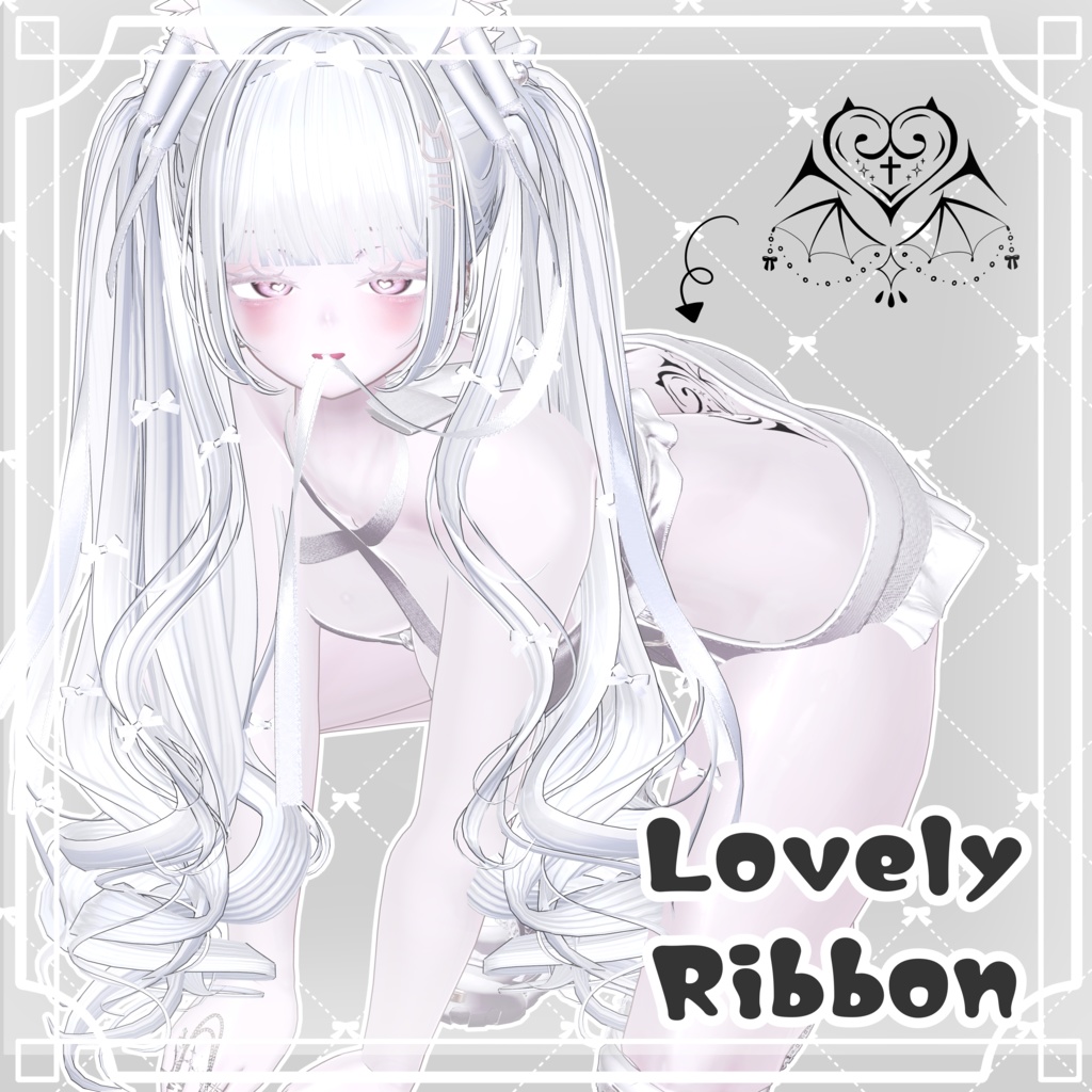 【✨24時間限定free✨】Lovely Ribbon タトゥーテクスチャ