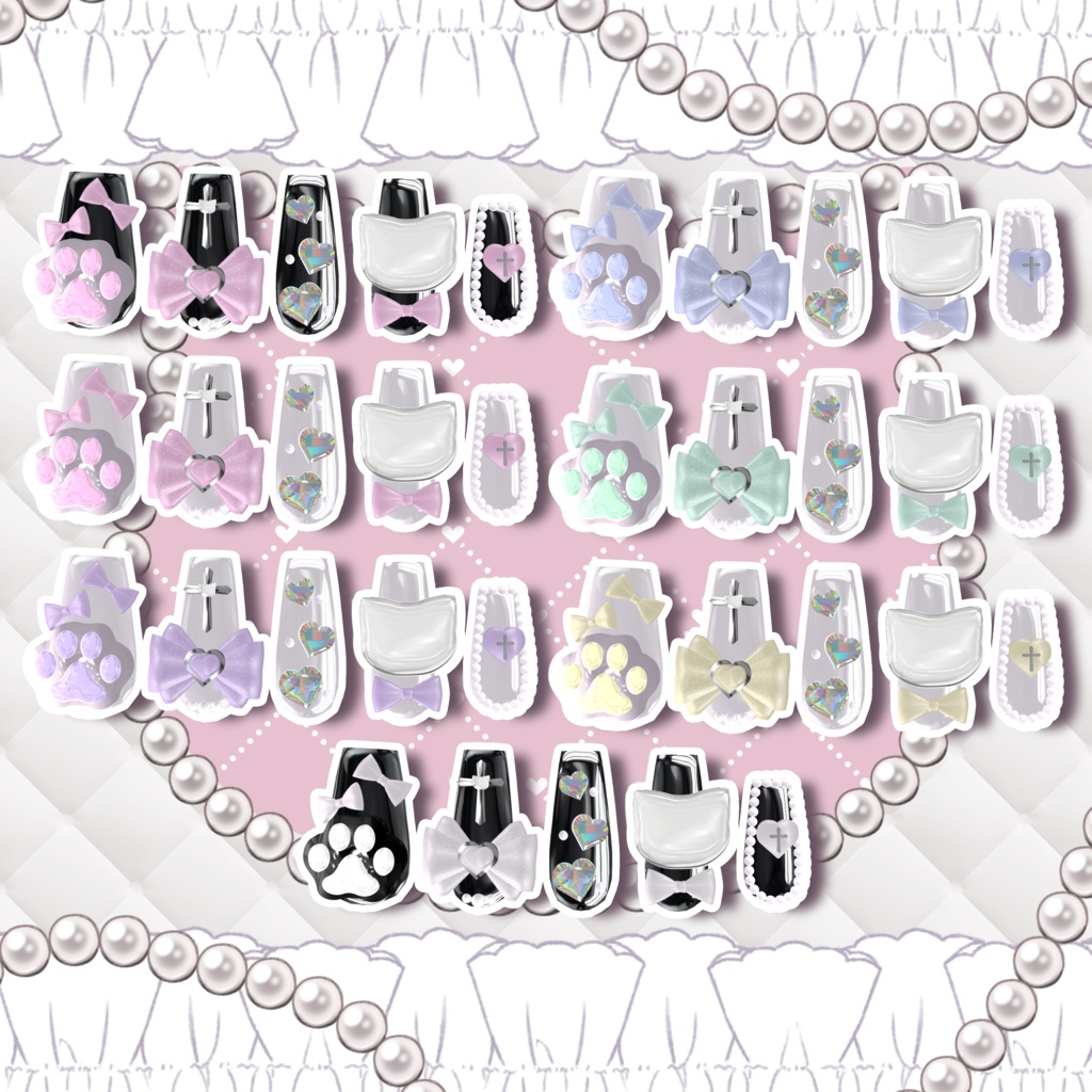 【12アバター対応】🐾にゃんねいる NyanNail🐾