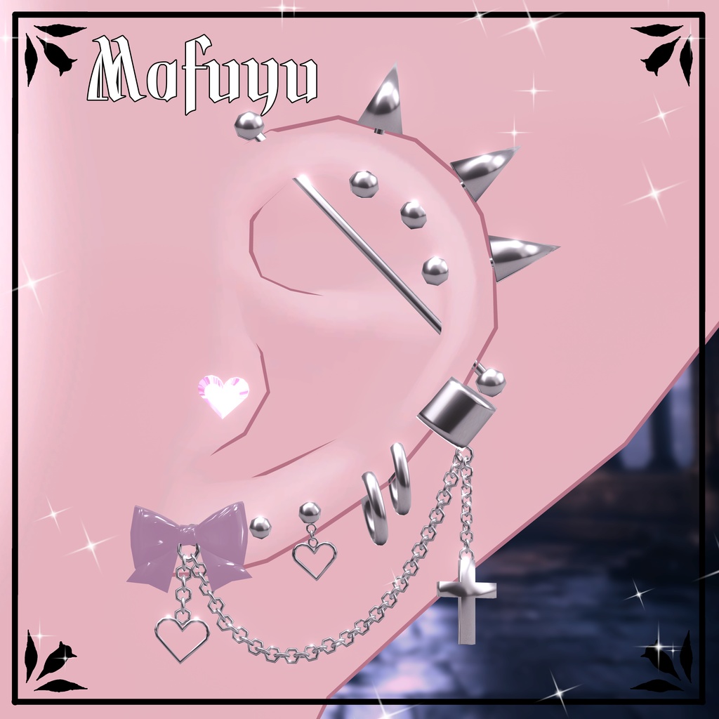 【15アバター対応】♡CroixHeart♡ ピアスセット