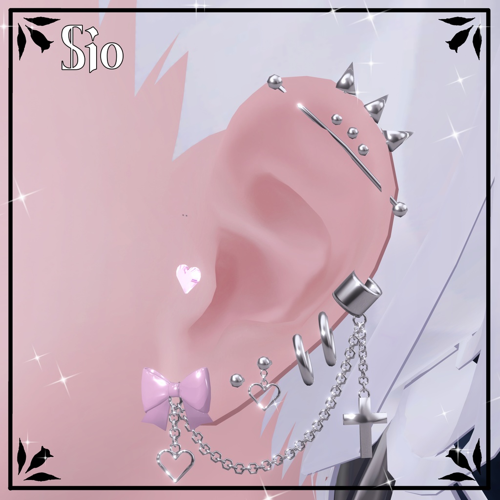 【15アバター対応】♡CroixHeart♡ ピアスセット