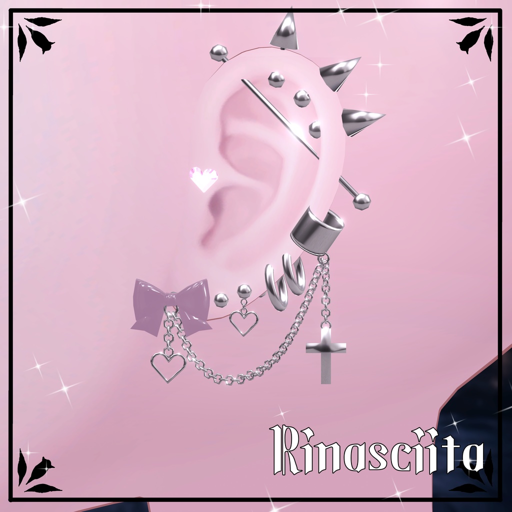 【15アバター対応】♡CroixHeart♡ ピアスセット