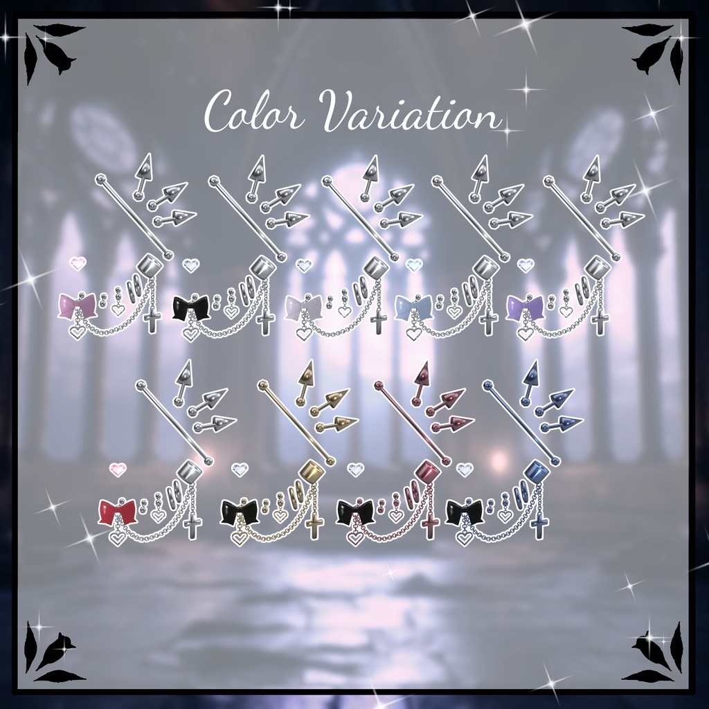 【15アバター対応】♡CroixHeart♡ ピアスセット
